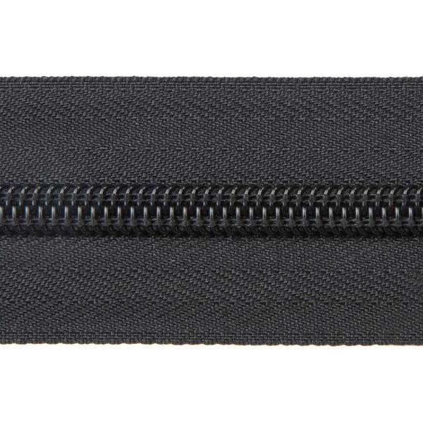 Outdoor-Endlosreißverschluss wasserdicht 5 mm - uni schwarz