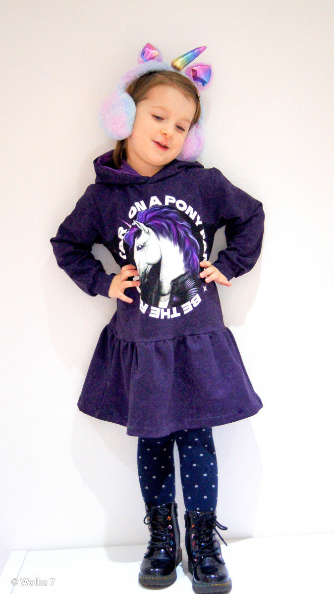 French Terry Swafing PANEL ca. 85 cm x 150 cm Unicornique by Thorsten Berger - lila