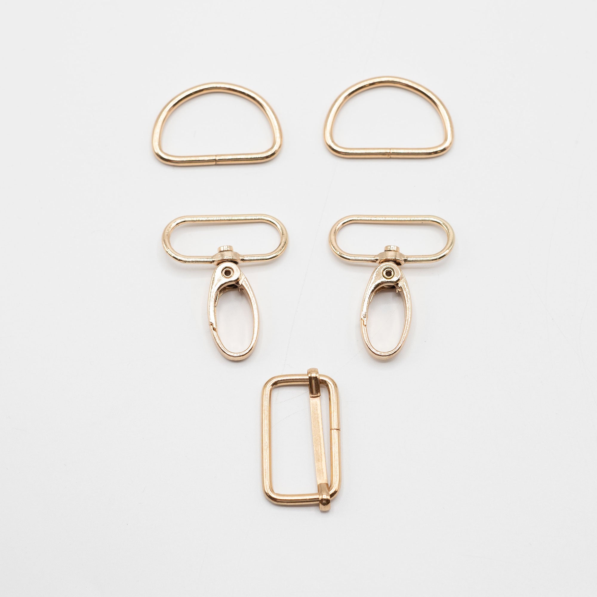 Taschenzubehör-Set- Karabiner-Leiterschnalle-D-Ringe - gold