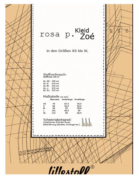 lillestoff Papierschnittmuster - Kleid "Zoe"