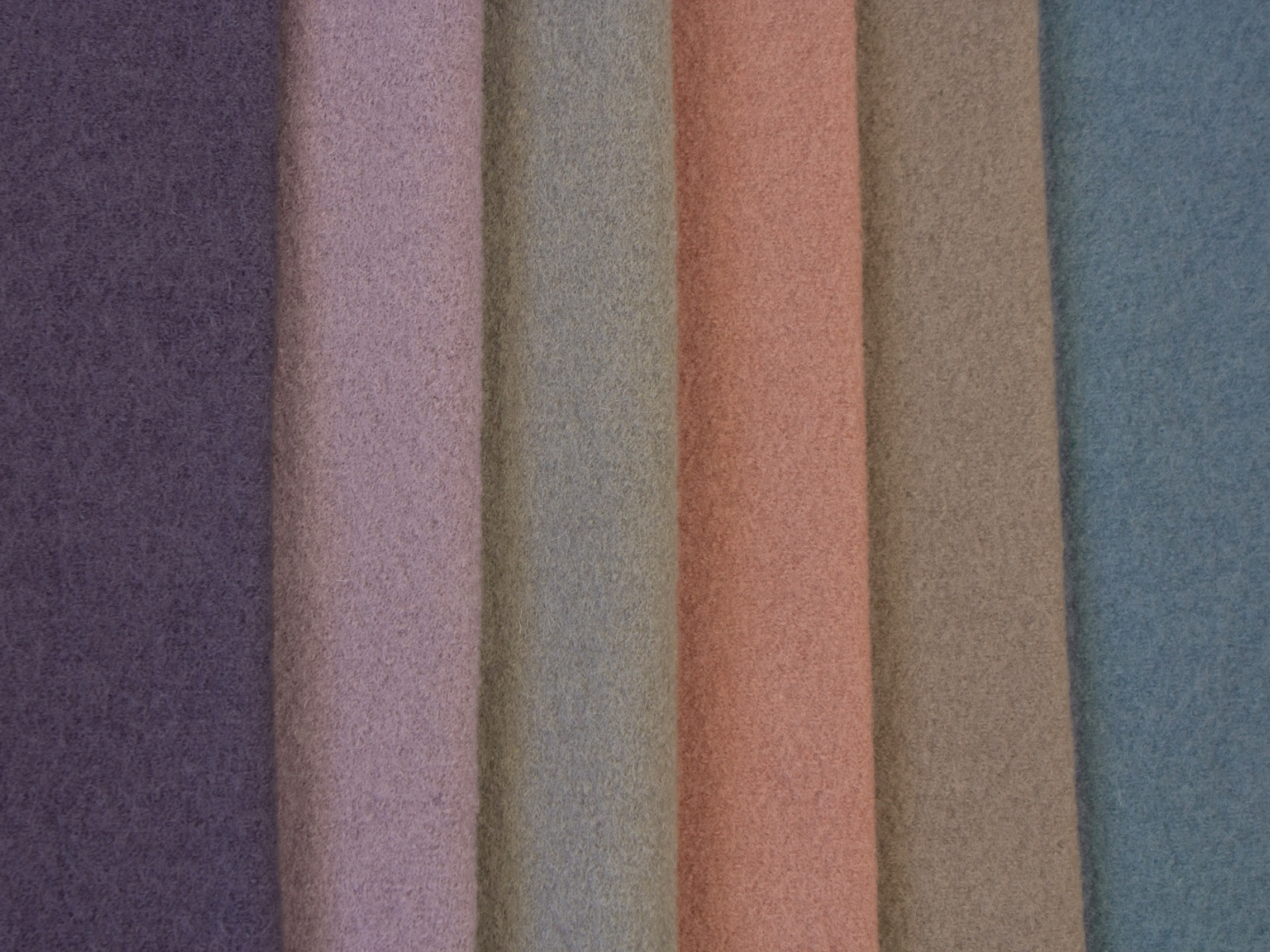 Wollwalk Stoff Naomi gekochte Wolle - uni