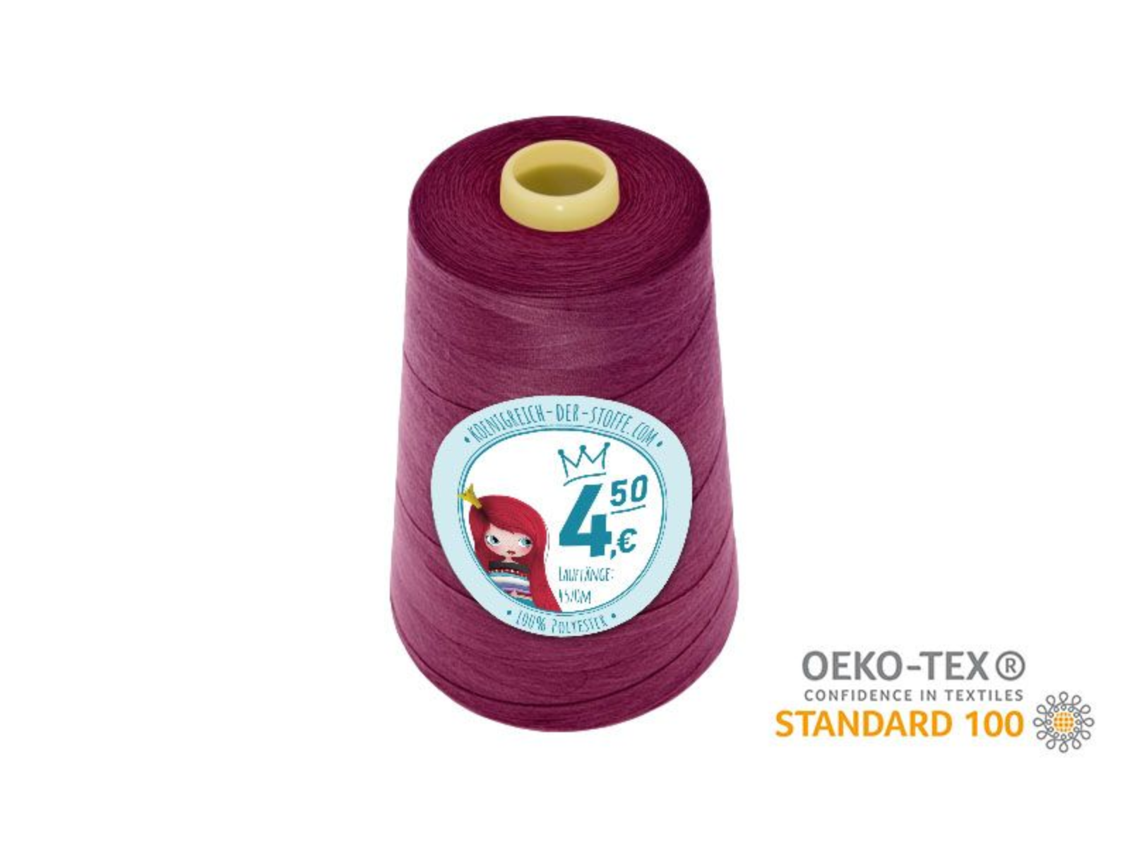 🧵  Overlock Nähgarn - 4570 m - Pink • Rot • Bordeaux • Rosa
