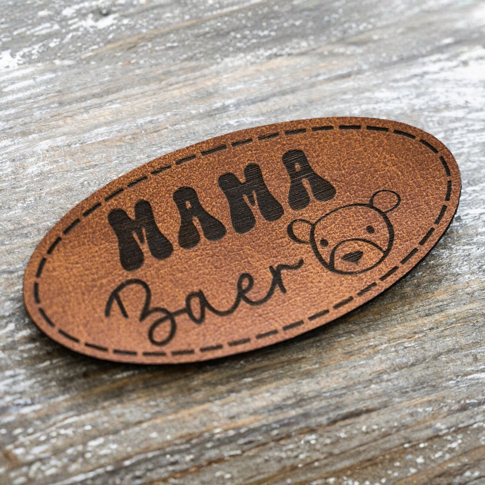 Label Kunstleder KDS - Mama-Bär