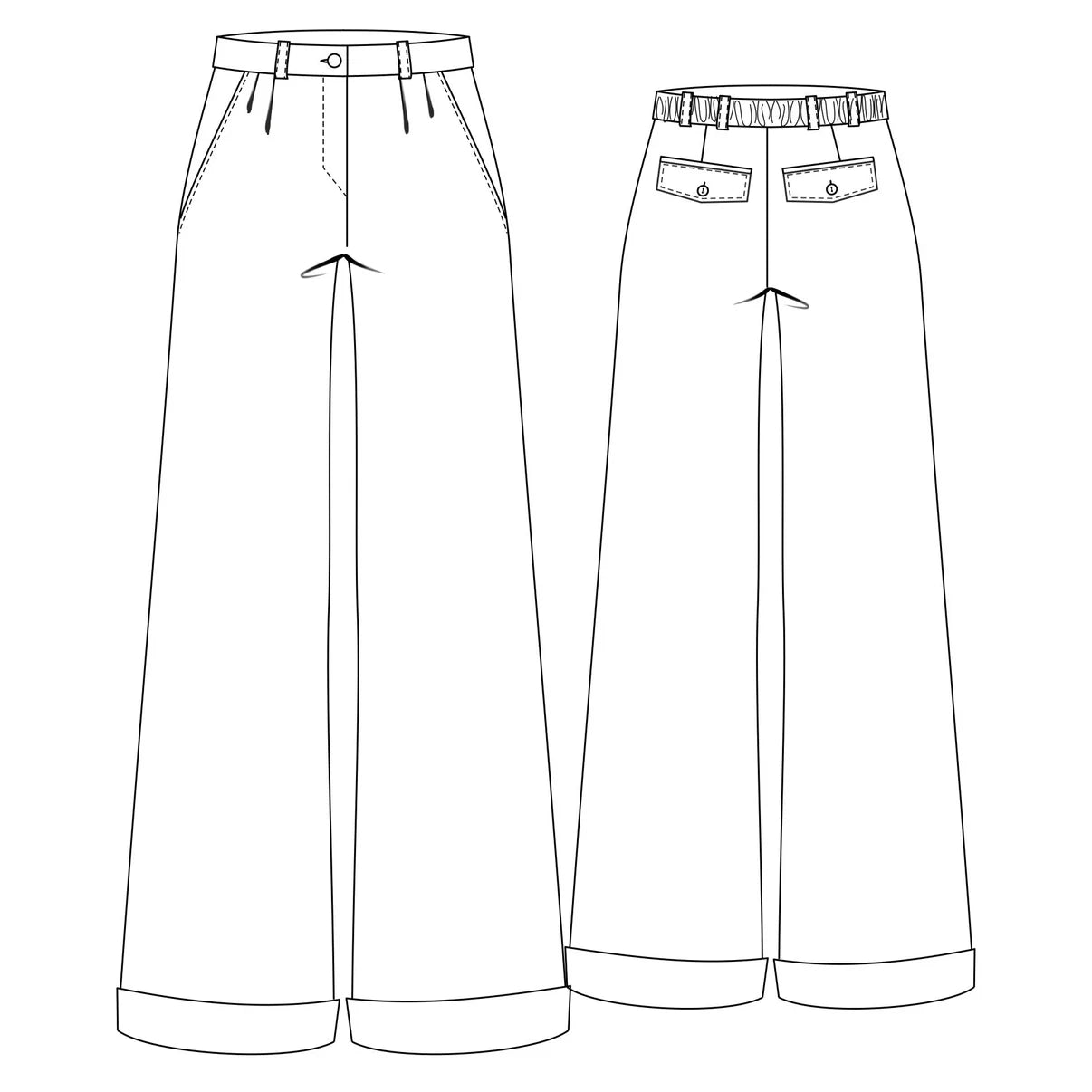 Papierschnittmuster Marlenehose Viola