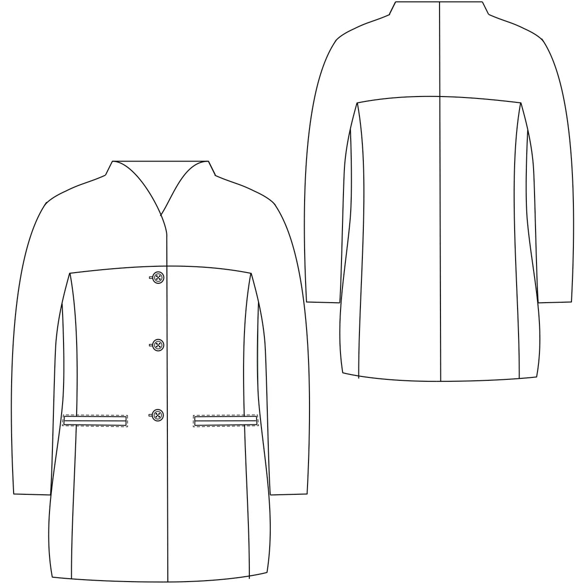 Papierschnittmuster Premium Kurzmantel Heidi