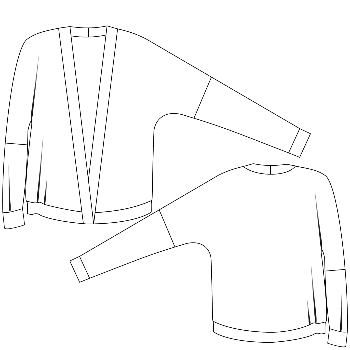 Papierschnittmuster Strickjacke Laura