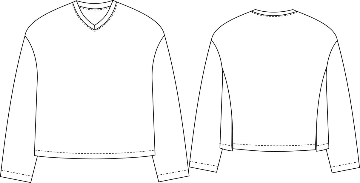 Papierschnittmuster Pulli Tamara