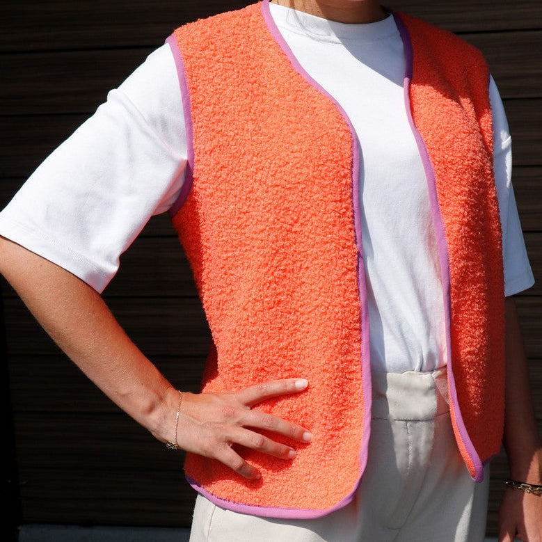 Sherpa Teddy Jacquard Stoff - Doubleface