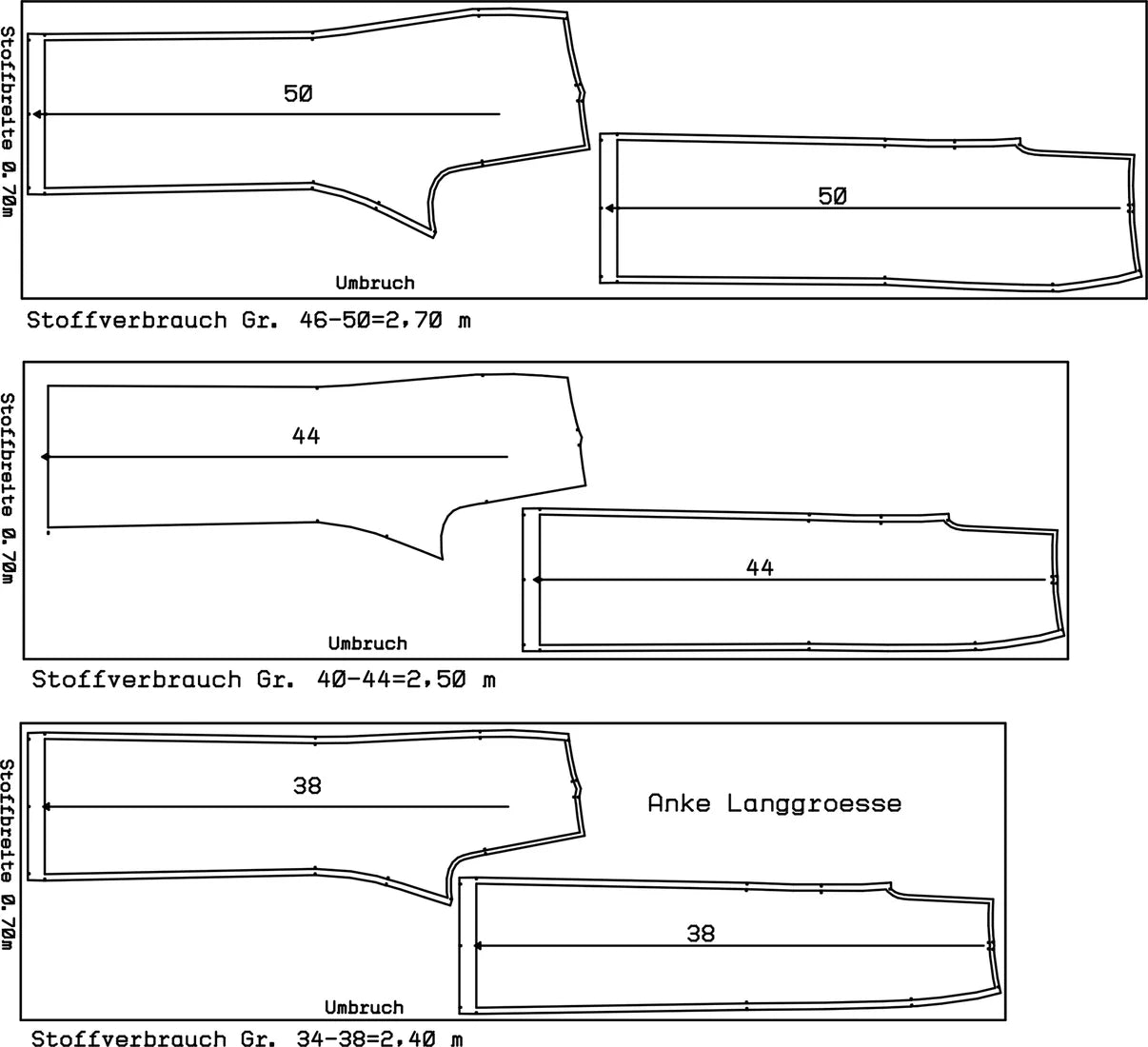 Papierschnittmuster Marlenehose Anke