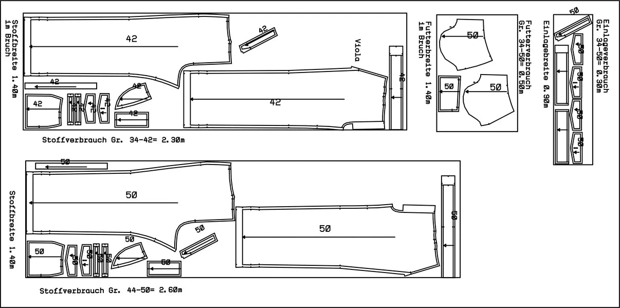 Papierschnittmuster Marlenehose Viola