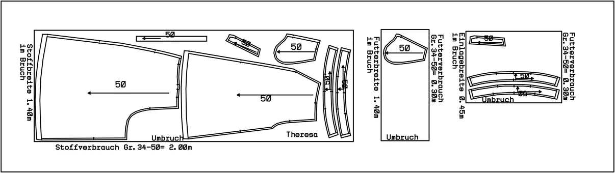 Papierschnittmuster Hosenrock Theresa