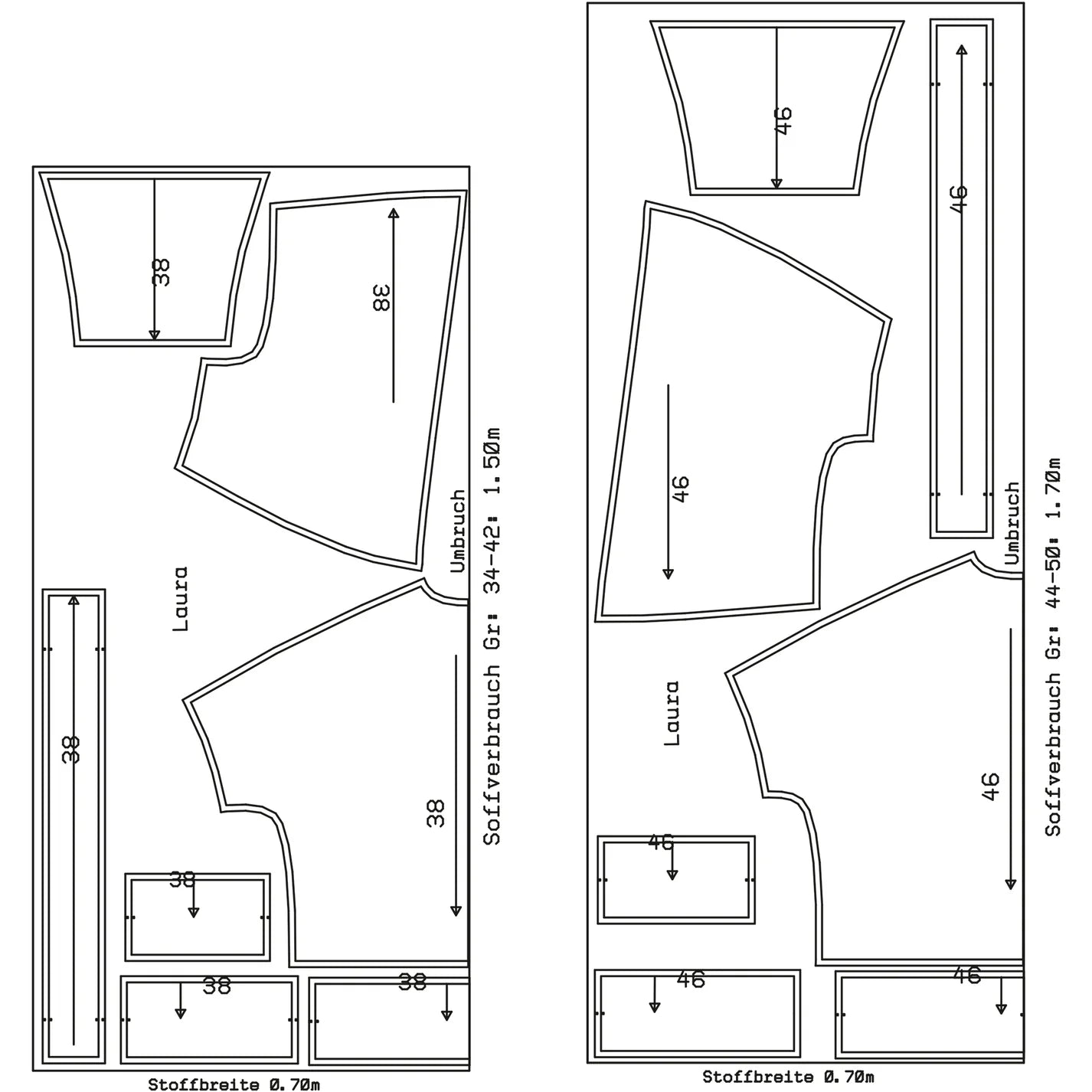 Papierschnittmuster Strickjacke Laura