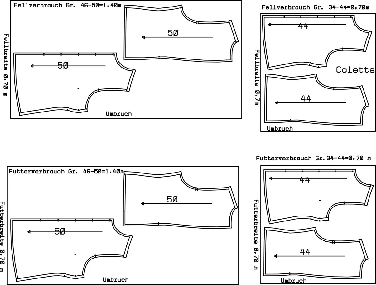 Papierschnittmuster Weste Colette
