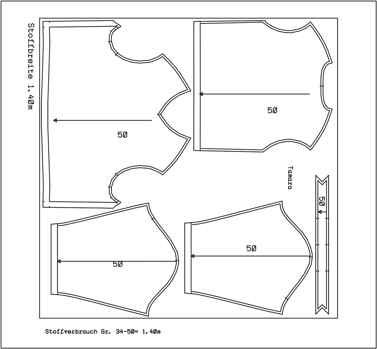 Papierschnittmuster Pulli Tamara