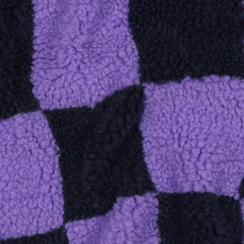 Sherpa Teddy Jacquard Stoff - Karomuster