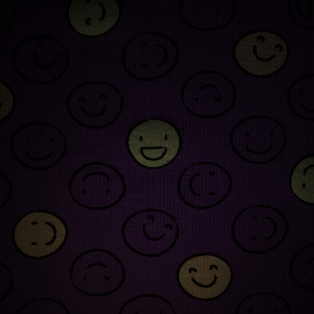 Jersey - Glow In The Dark - Smileys - flieder
