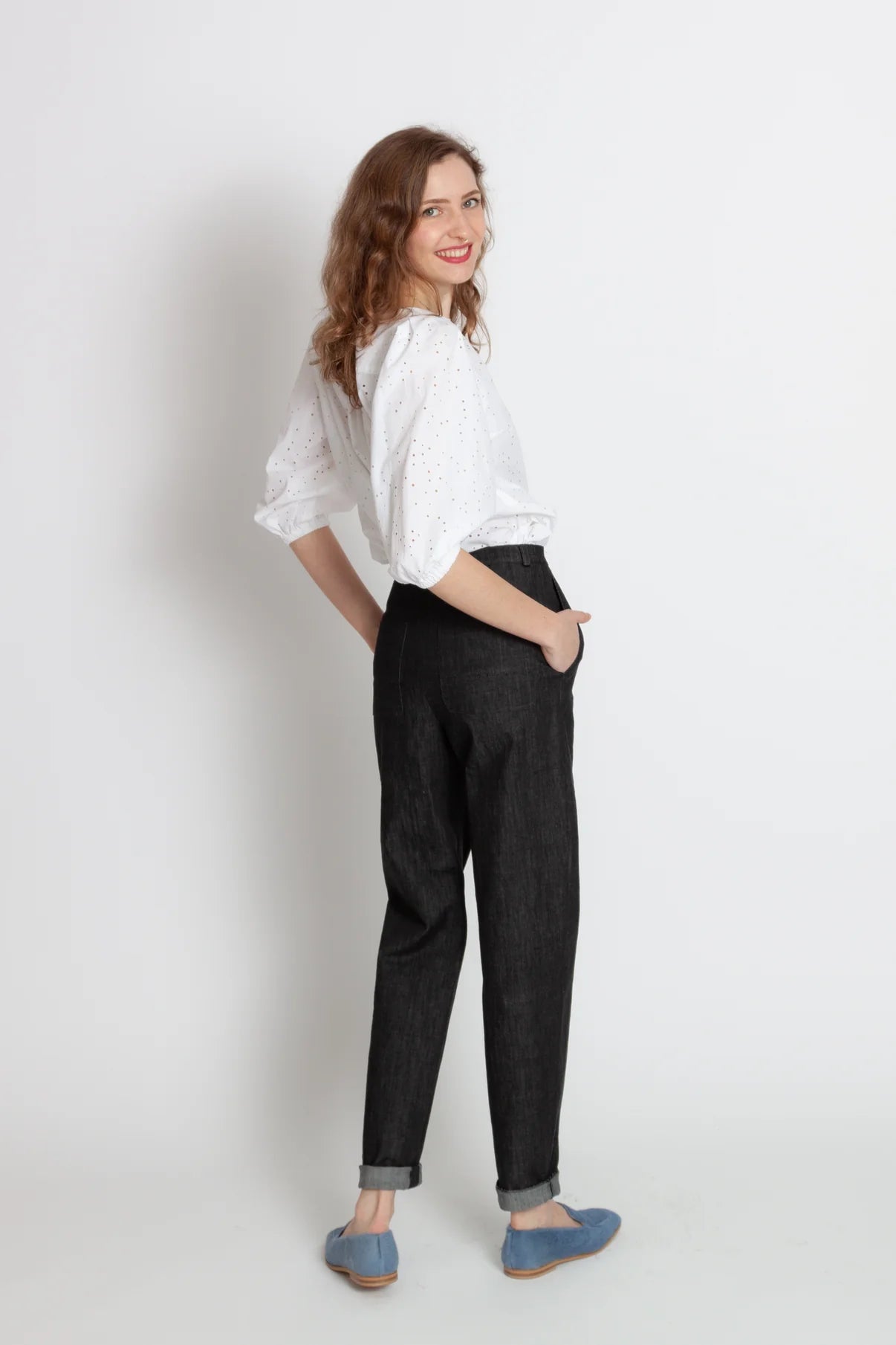 Papierschnittmuster Highwaist Hose Ücke