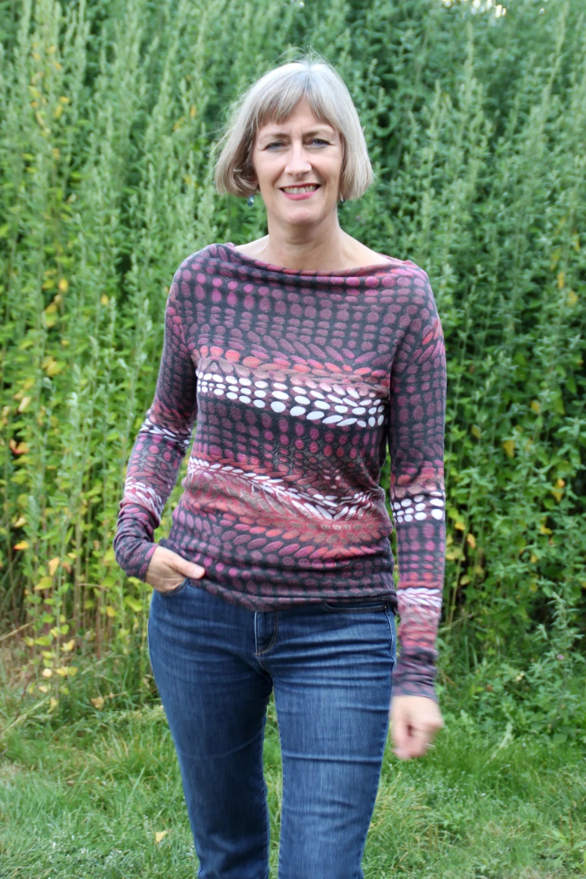 Papierschnittmuster Pullover Pony-Hütchen