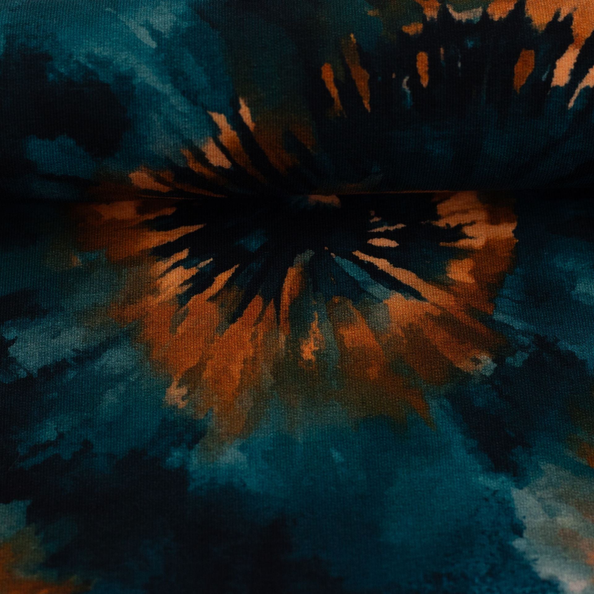 French Terry Modal Swafing Kira - Batik Spiralen - petrol
