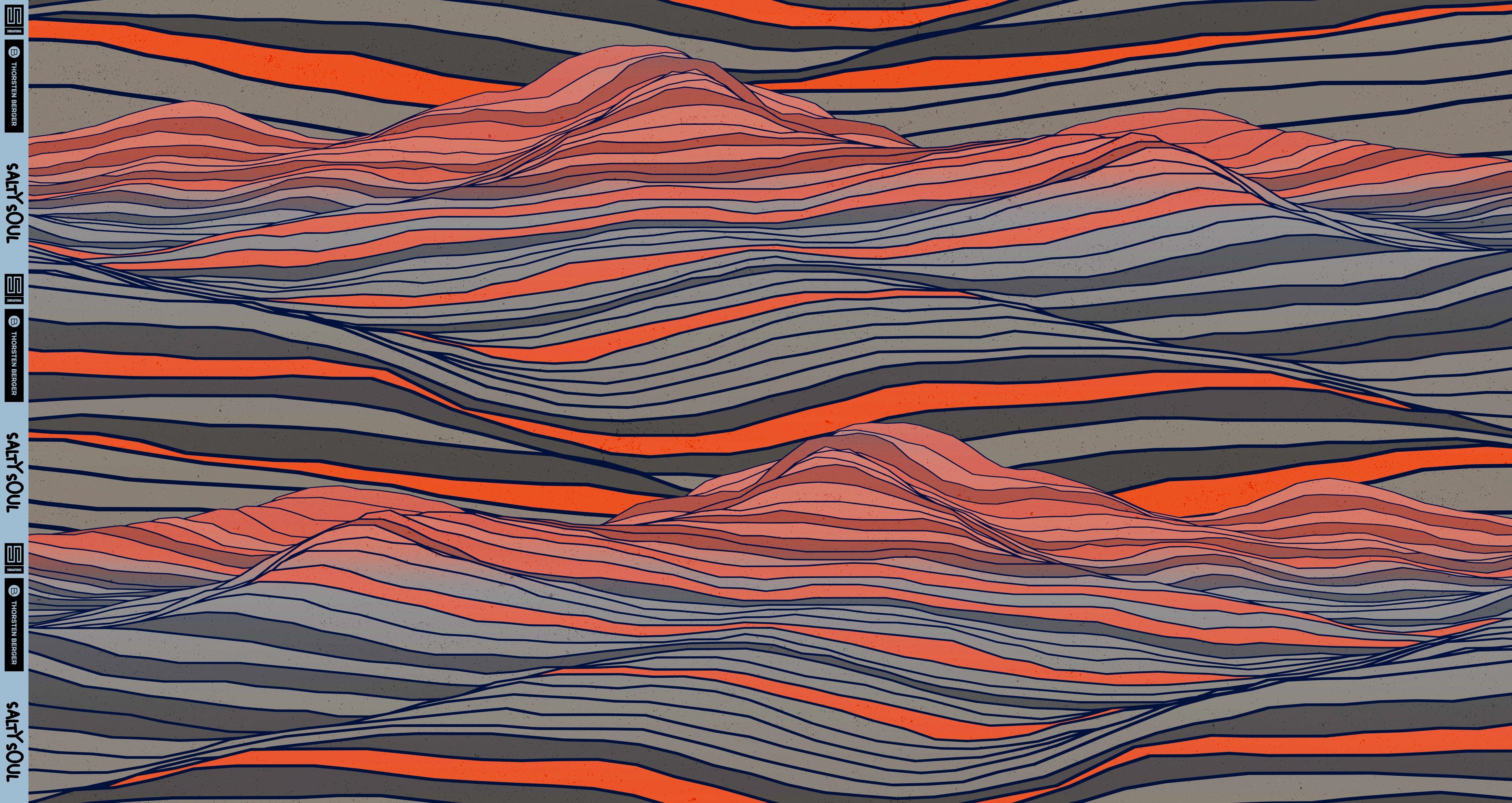 Jersey Baumwolle Swafing In the Dunes by Thorsten Berger - grau