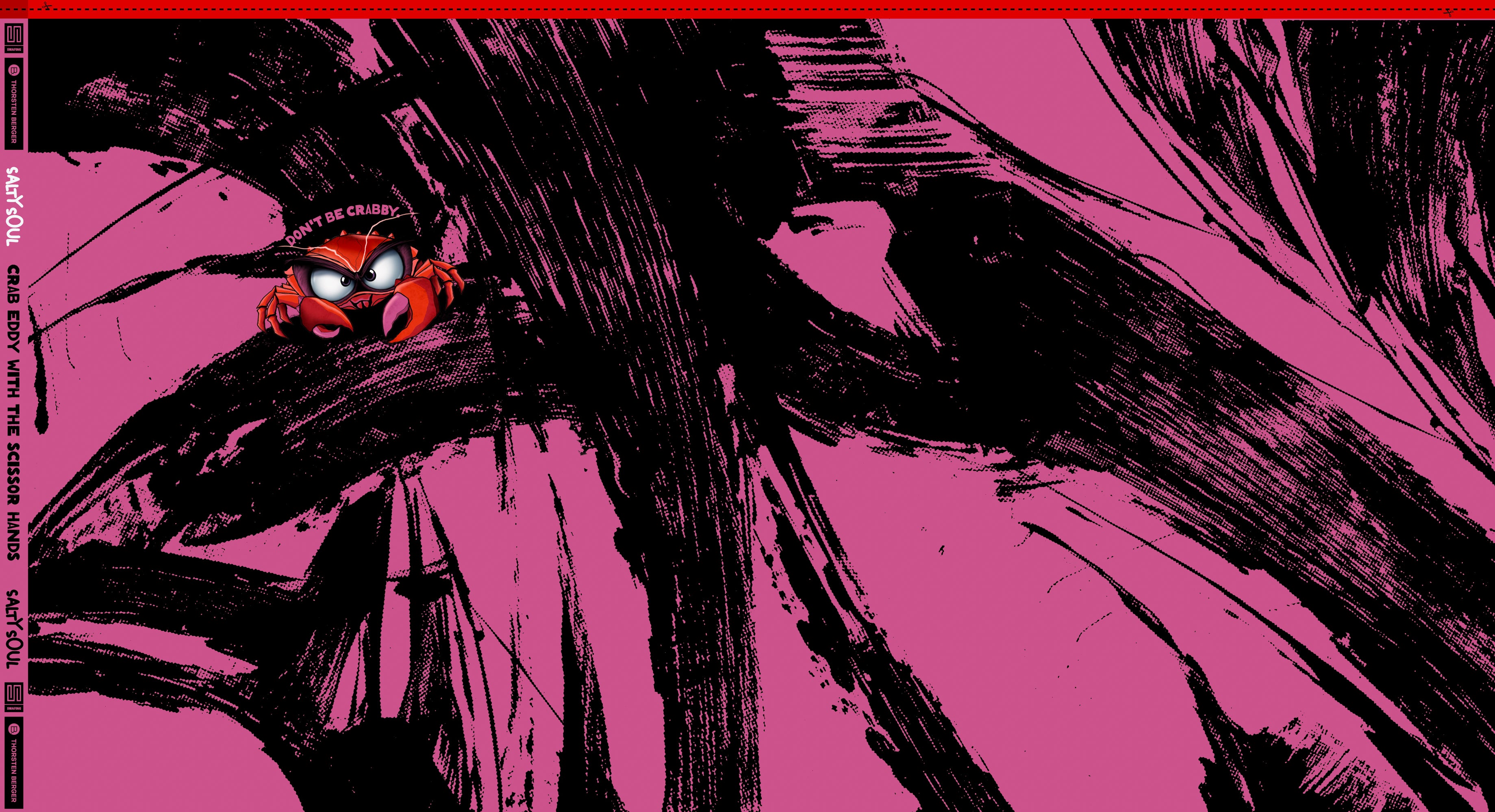 French Terry Swafing PANEL ca. 85 cm x 150 cm Eddy the Crab by Thorsten Berger