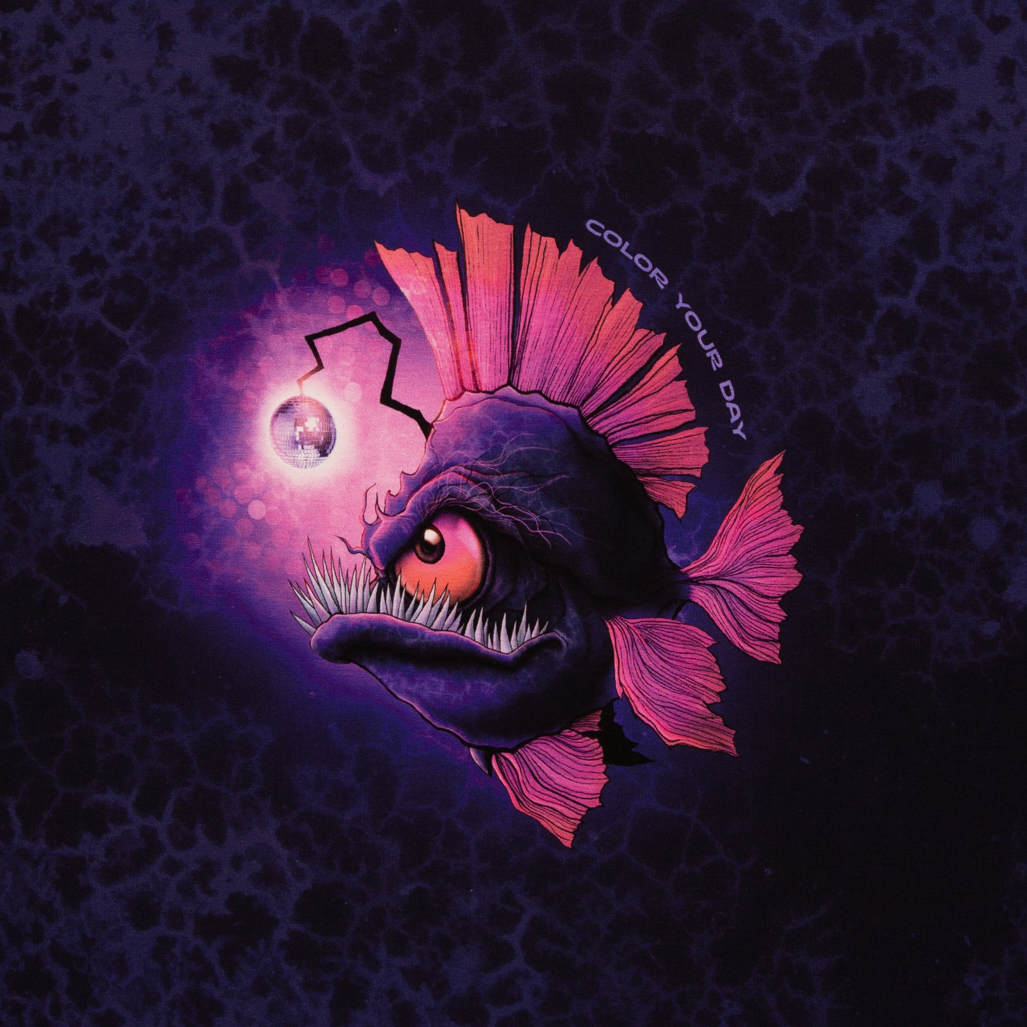 French Terry Swafing PANEL ca. 85 cm x 150 cm Deep Water by Thorsten Berger - dunkellila