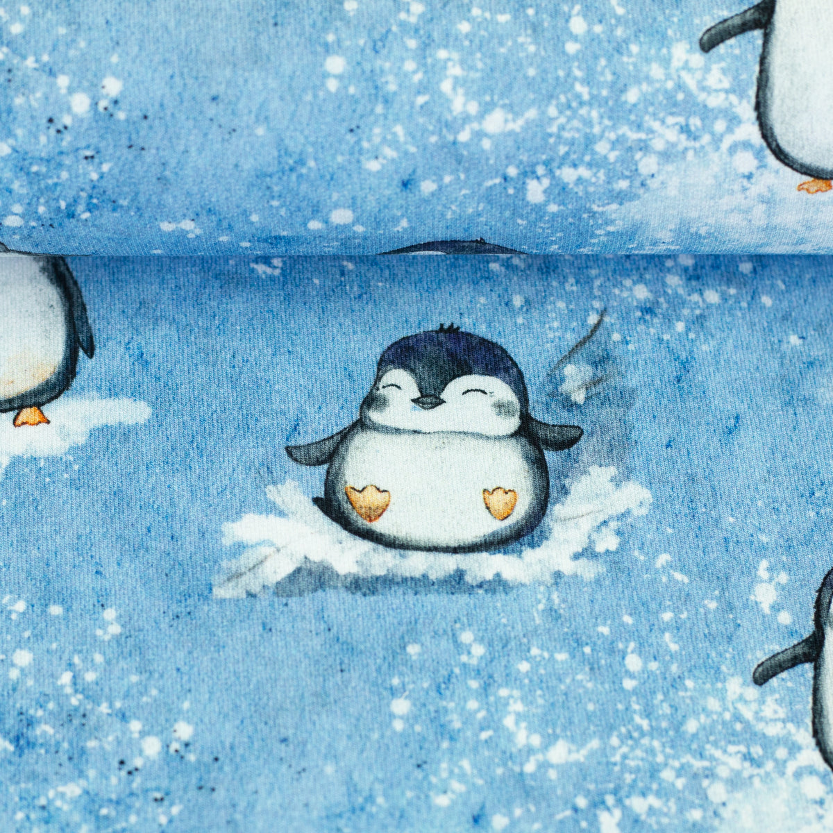 French Terry Swafing - Arctic by Christiane Zielinski - Pinguine - blau