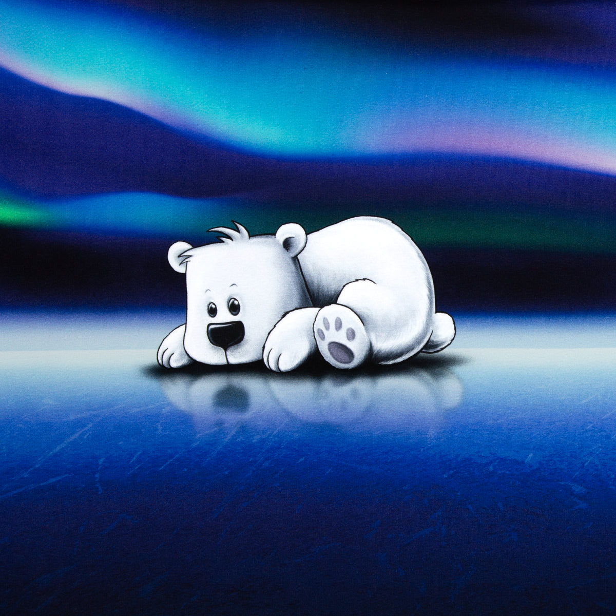 Sweat Swafing PANEL-Kombi On The Rocks  by Thorsten Berger - Polarlichter - blau