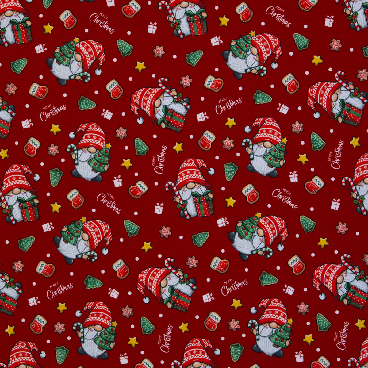Angerauter Sweat Swafing Holly - Weihnachtswichtel - dunkelrot