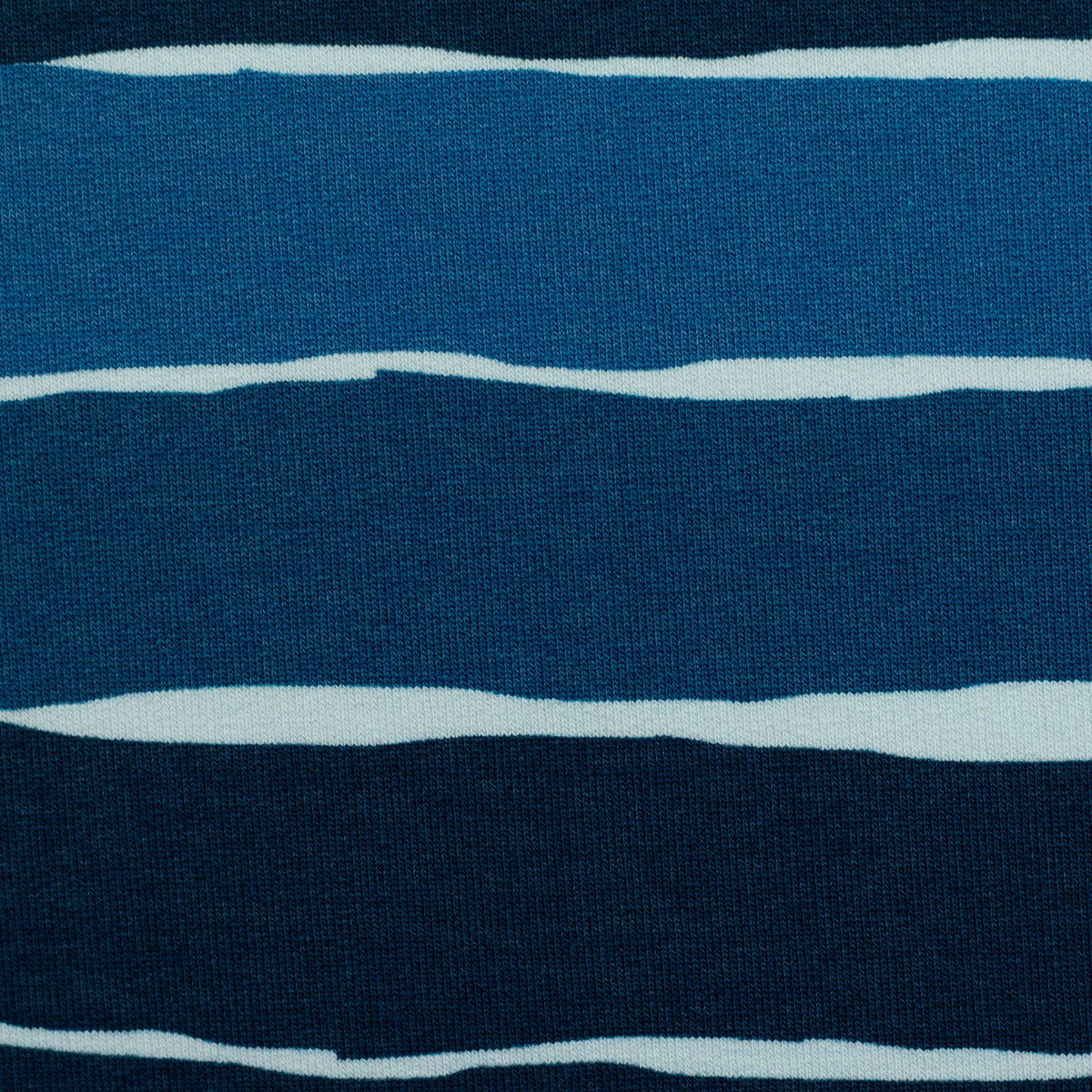 French Terry Swafing - Fluffy by Mrs Mint - Kombistoff mit Streifenmuster - jeansblau