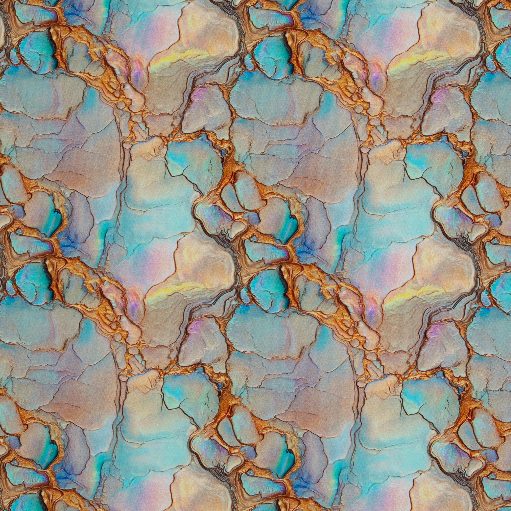 French Terry Swafing Flowing Bloom by Sarah Mariam - Marmor - pastelfarben