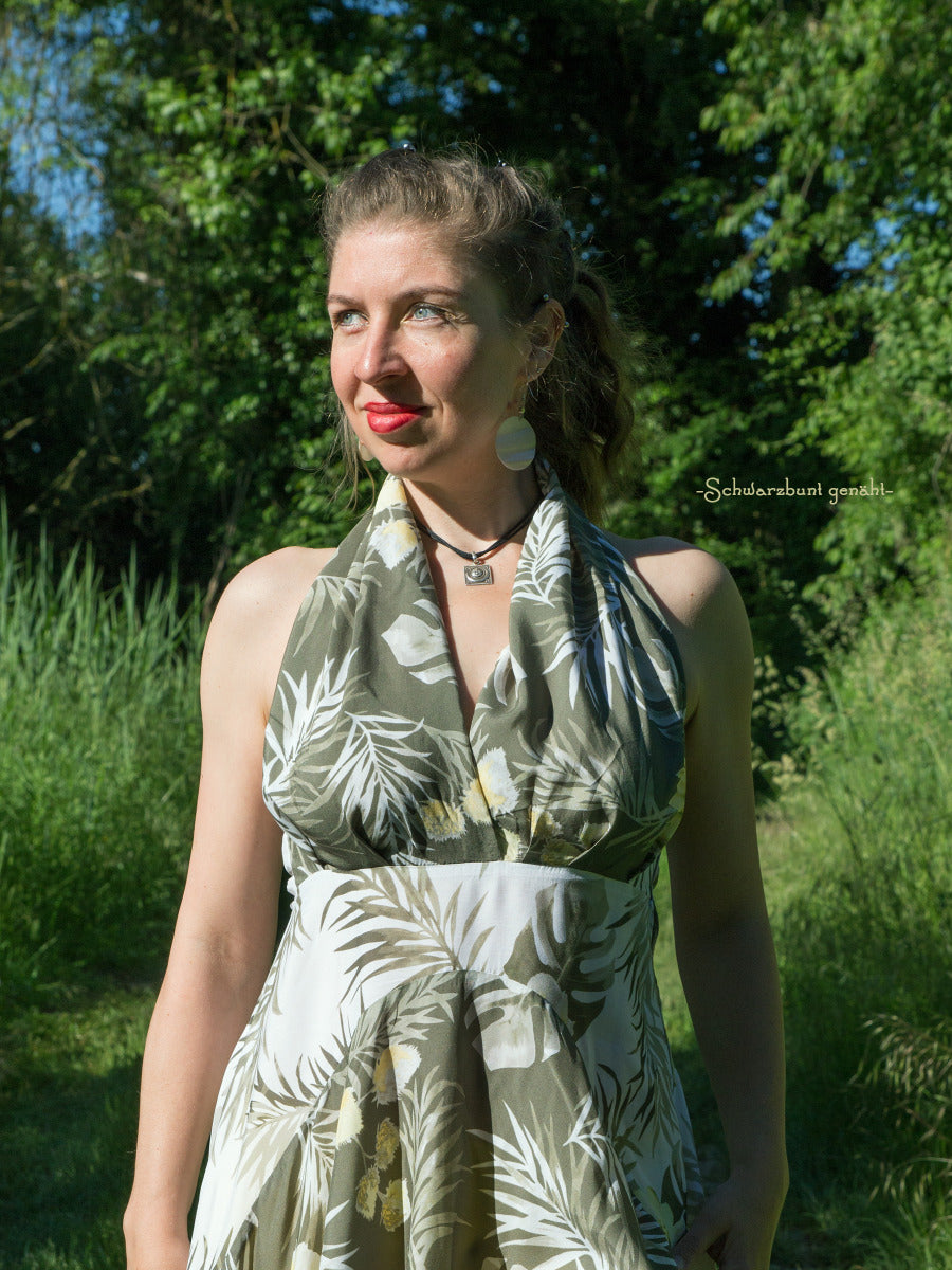 Webware Viskose - Lilien - weiß