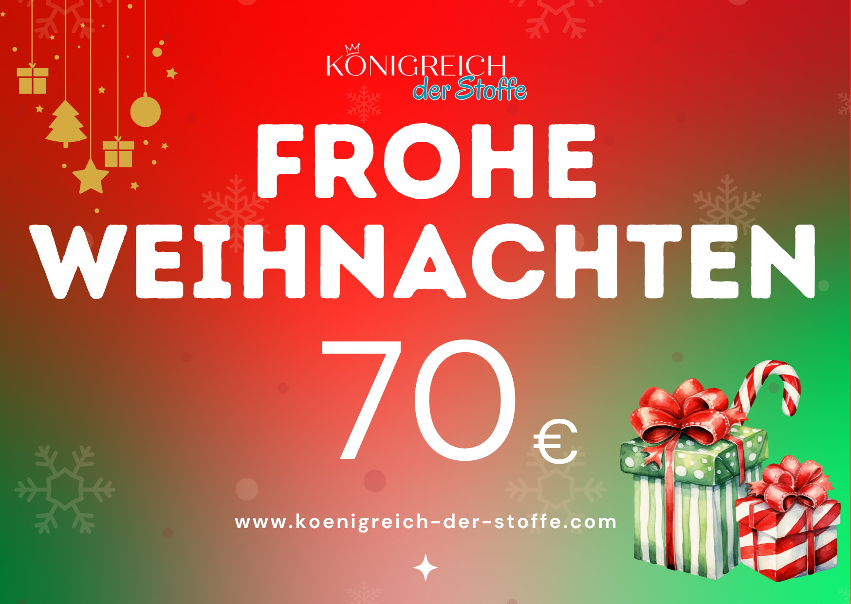 🎄 Weihnachten Gutschein - Königreich der Stoffe