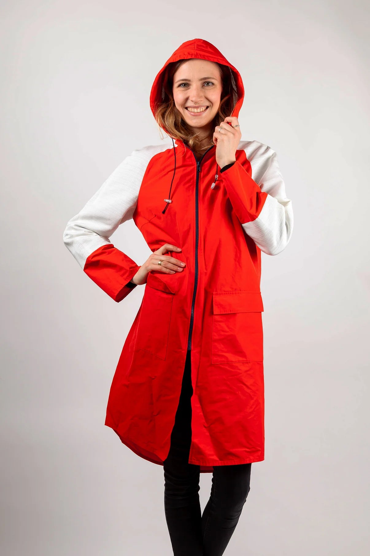 Papierschnittmuster Regenmantel Sabete