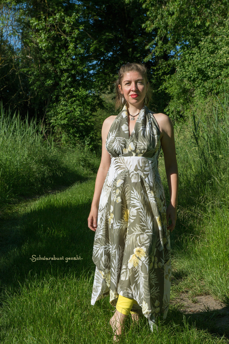 Webware Viskose - Lilien - weiß