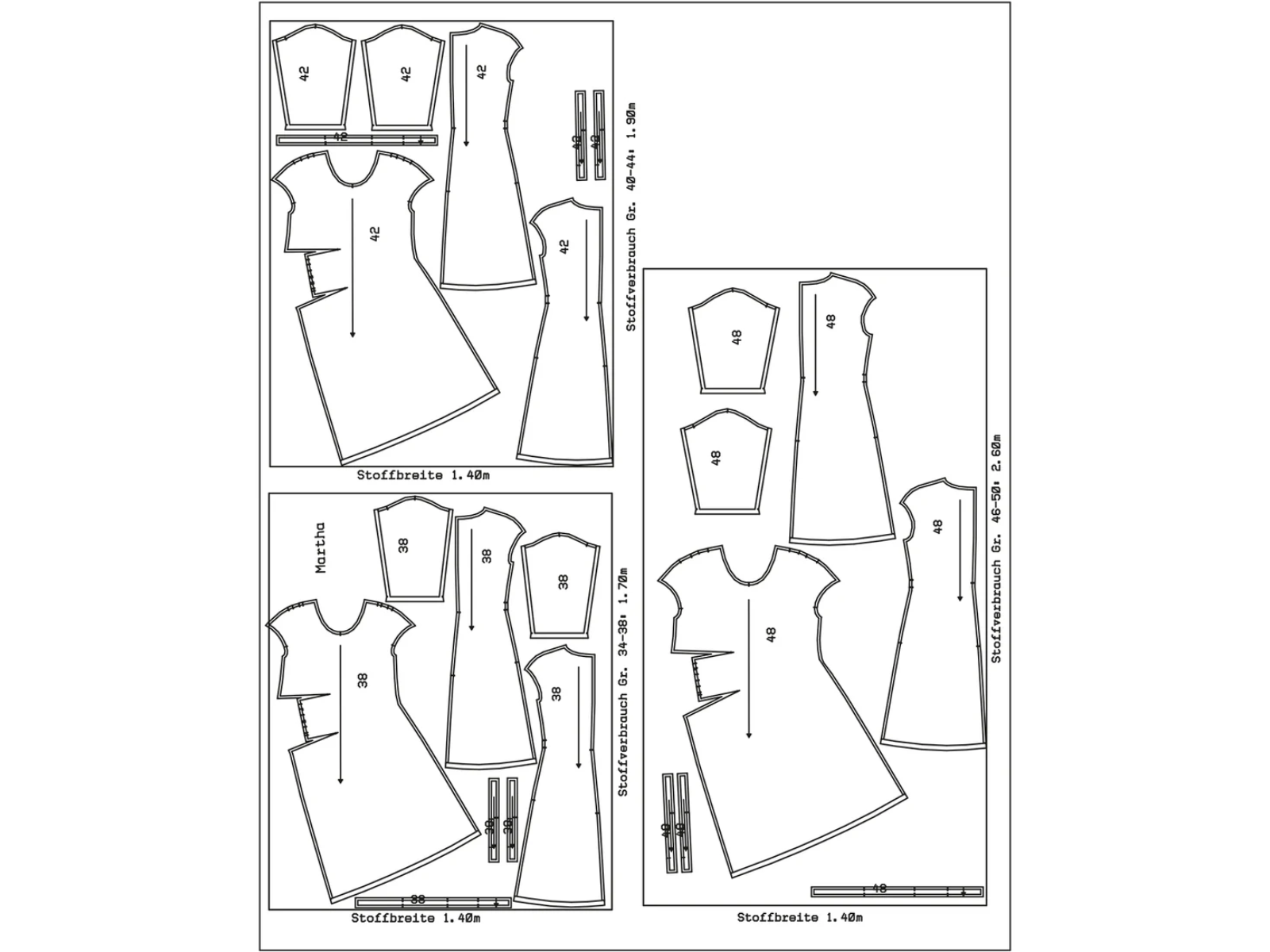 Papierschnittmuster Premium Jerseykleid Martha