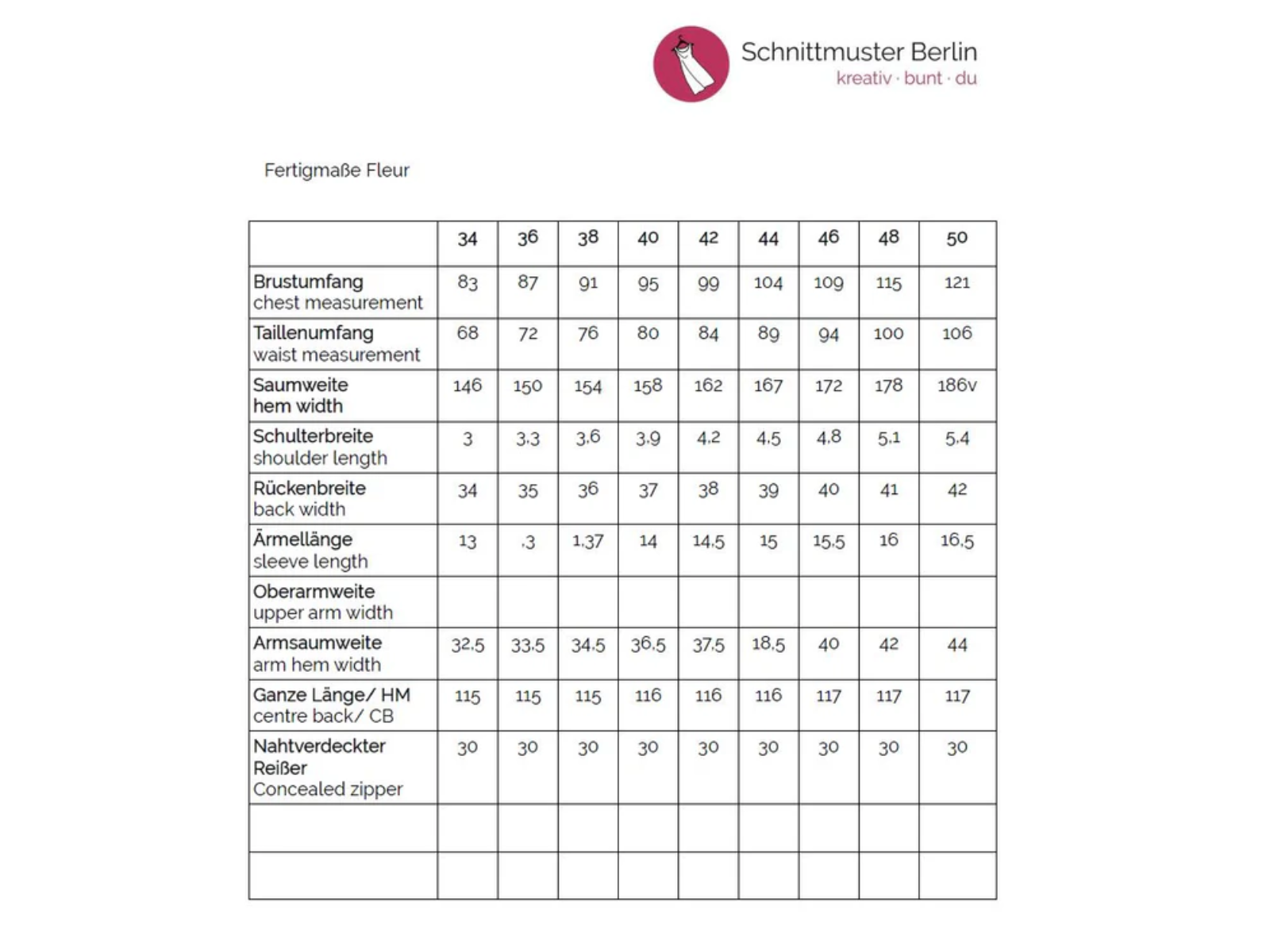 Papierschnittmuster Tulpenkleid Fleur