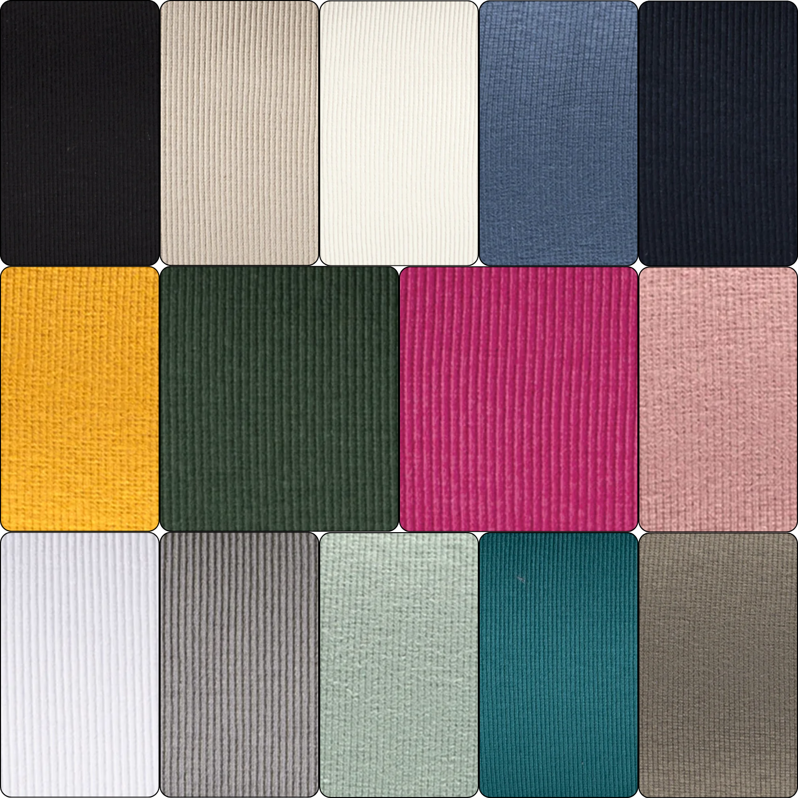 Ribbündchen Stoff im Schlauch