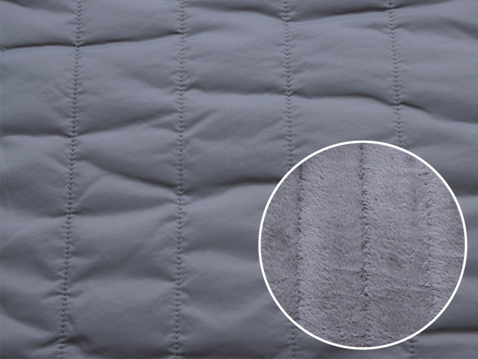 Stepper mit Fleeceabseite Stoff - uni