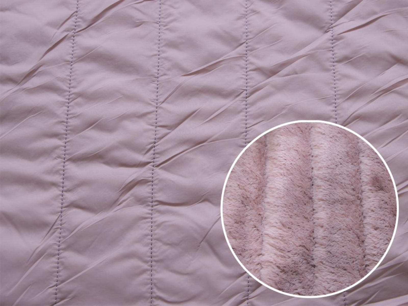 Stepper mit Fleeceabseite Stoff - uni