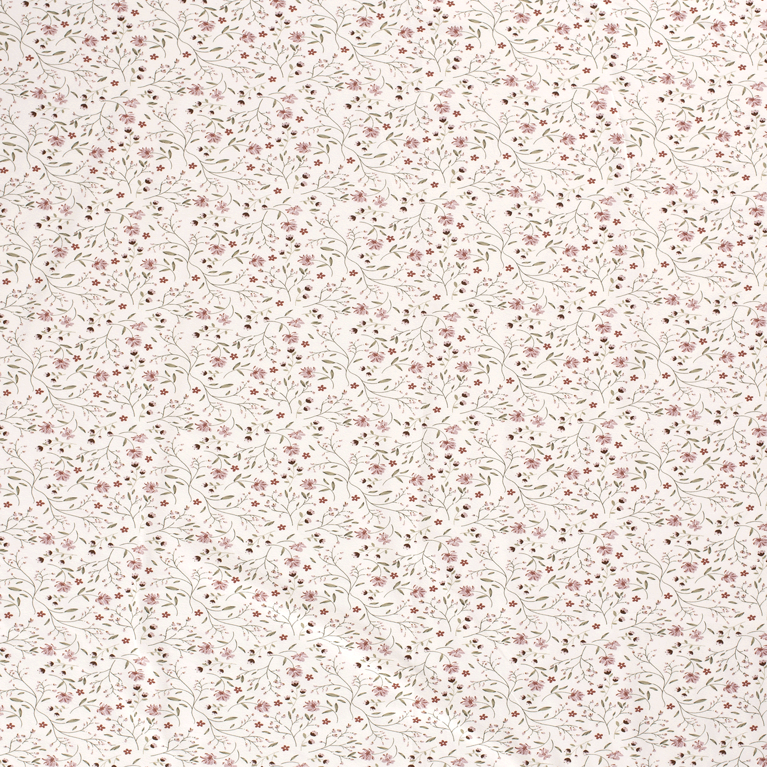 🌸Baumwolle Jersey Stoff Digitaldruck - Rosa Blumen - Wollweiß