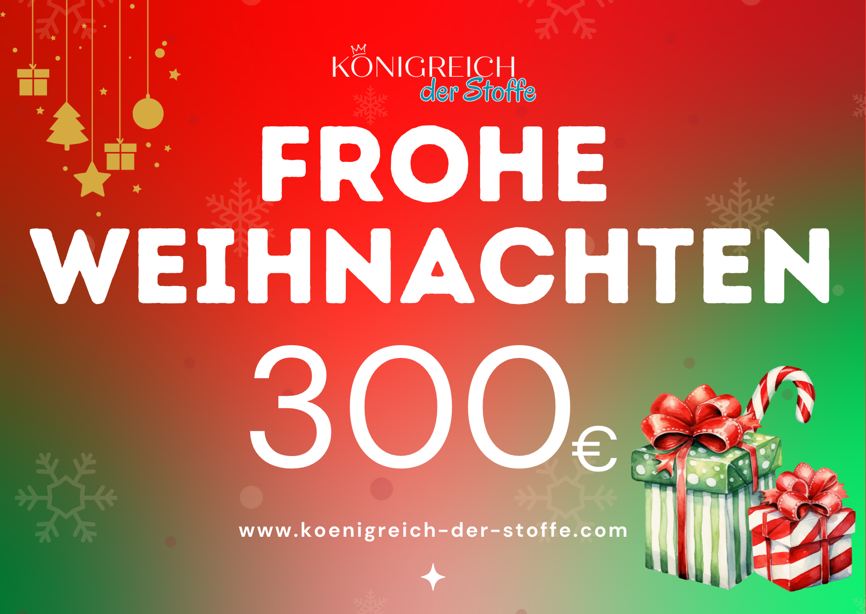 🎄 Weihnachten Gutschein - Königreich der Stoffe