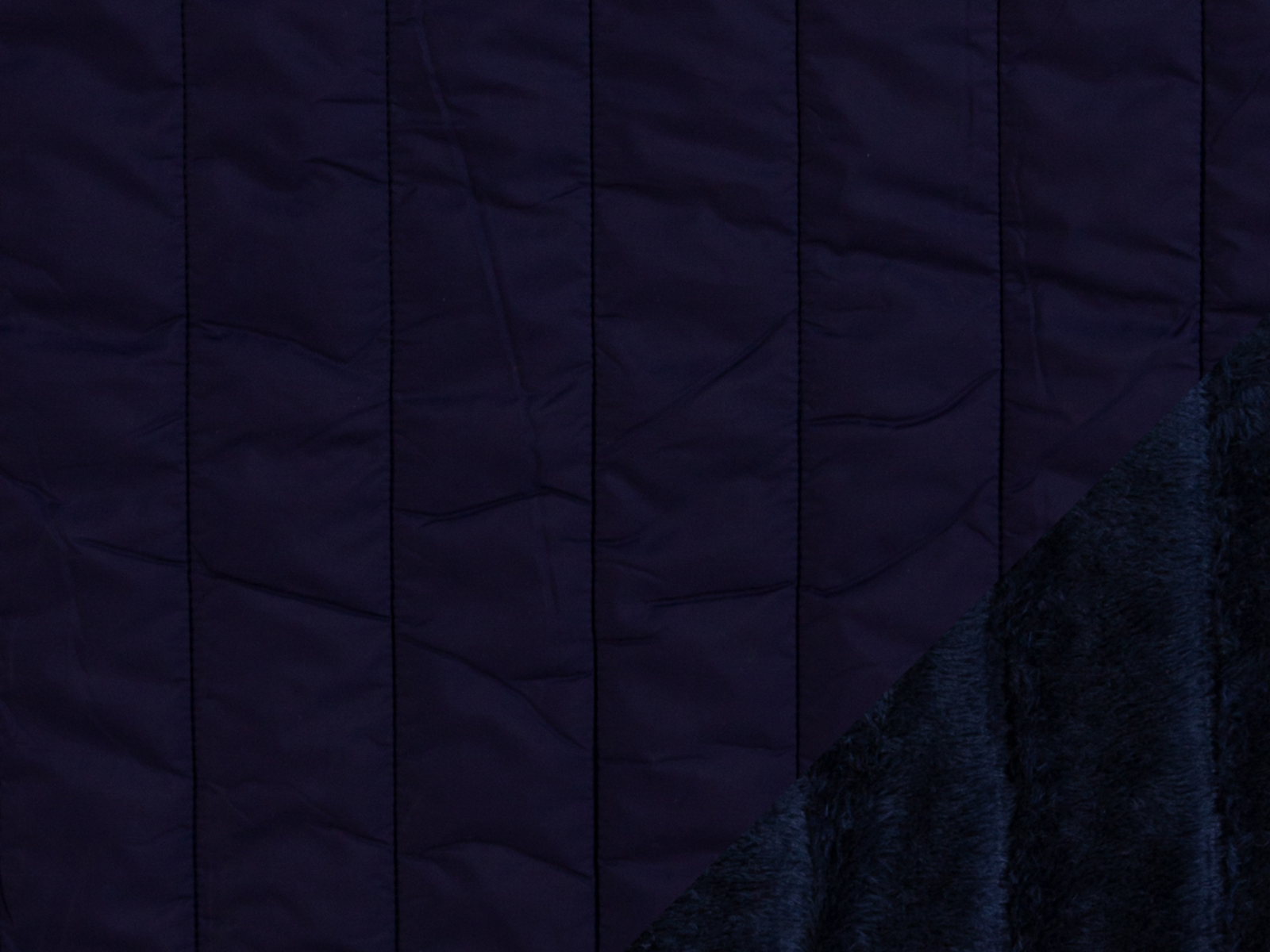 Stepper mit Fleeceabseite Stoff - uni