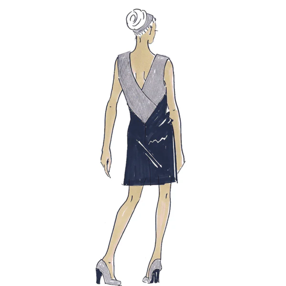 Papierschnittmuster Cocktailkleid Candice