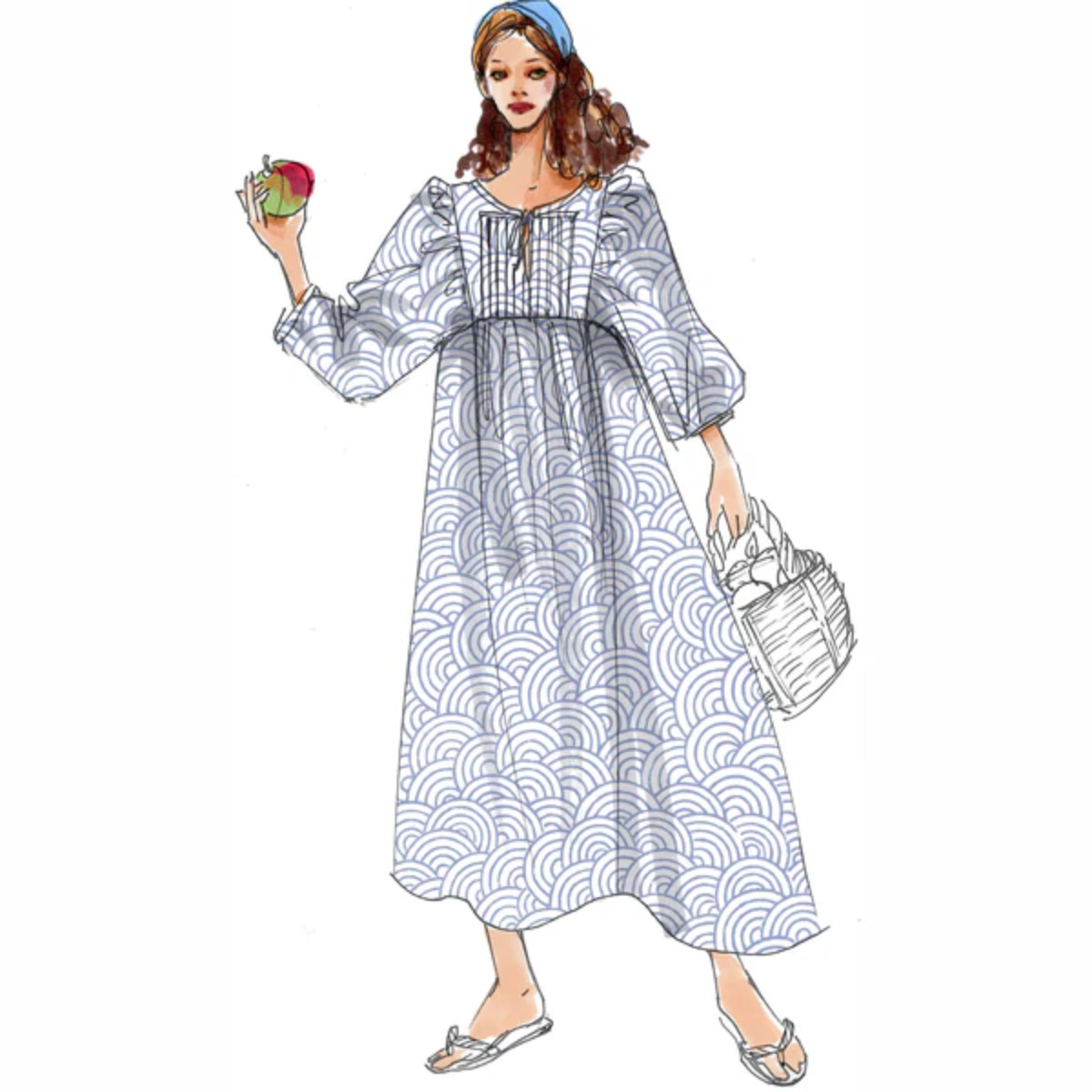 Papierschnittmuster Midikleid Wiebke