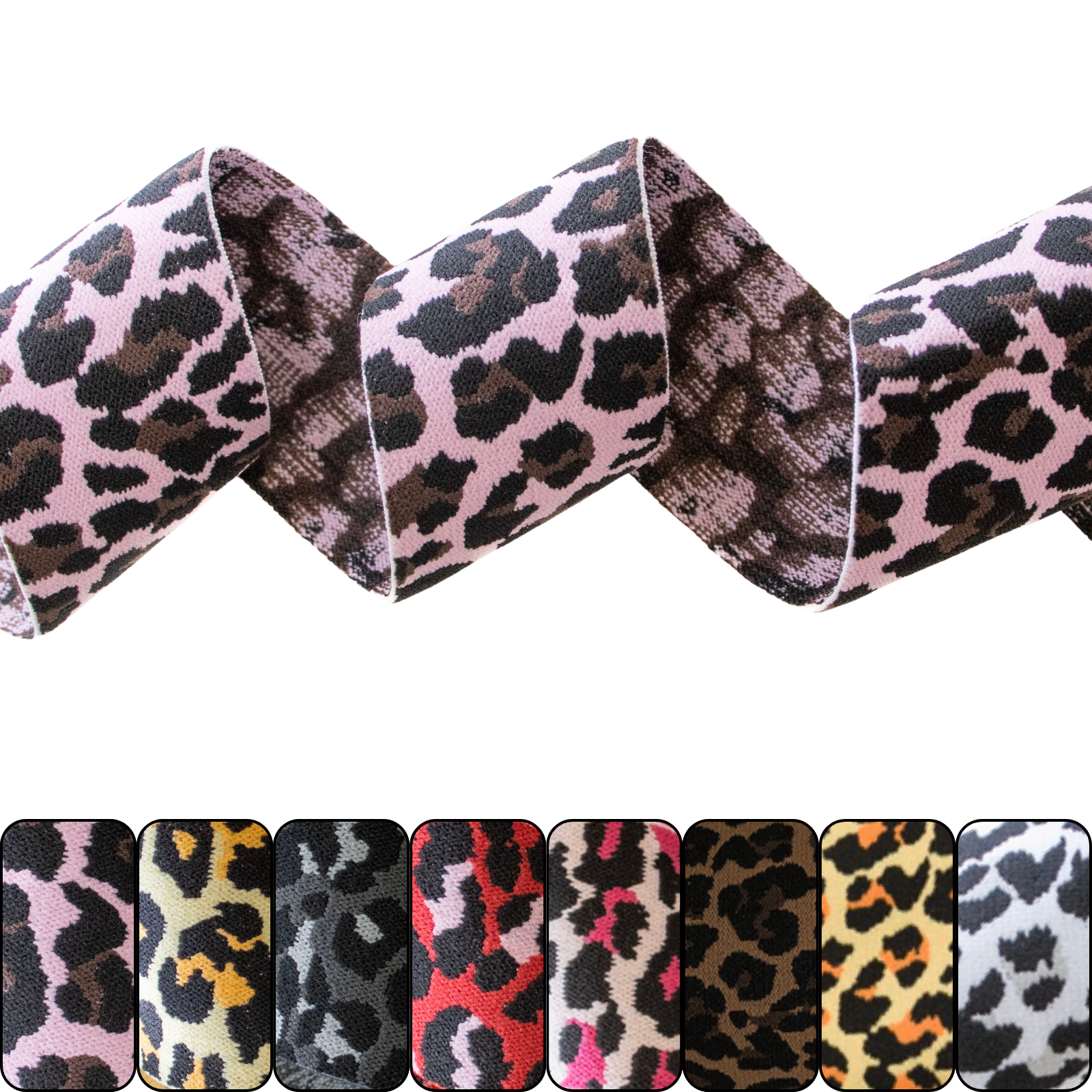 Gummiband Leomuster- 40mm