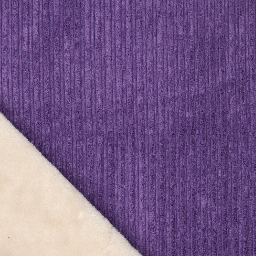 Breitcord mit flauschiger Fellabseite - uni