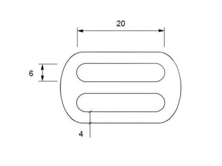 Leiterschnalle Metall 2 Stück schmal - roségold