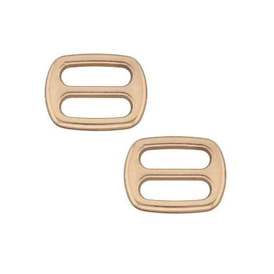 Leiterschnalle Metall 2 Stück schmal - roségold