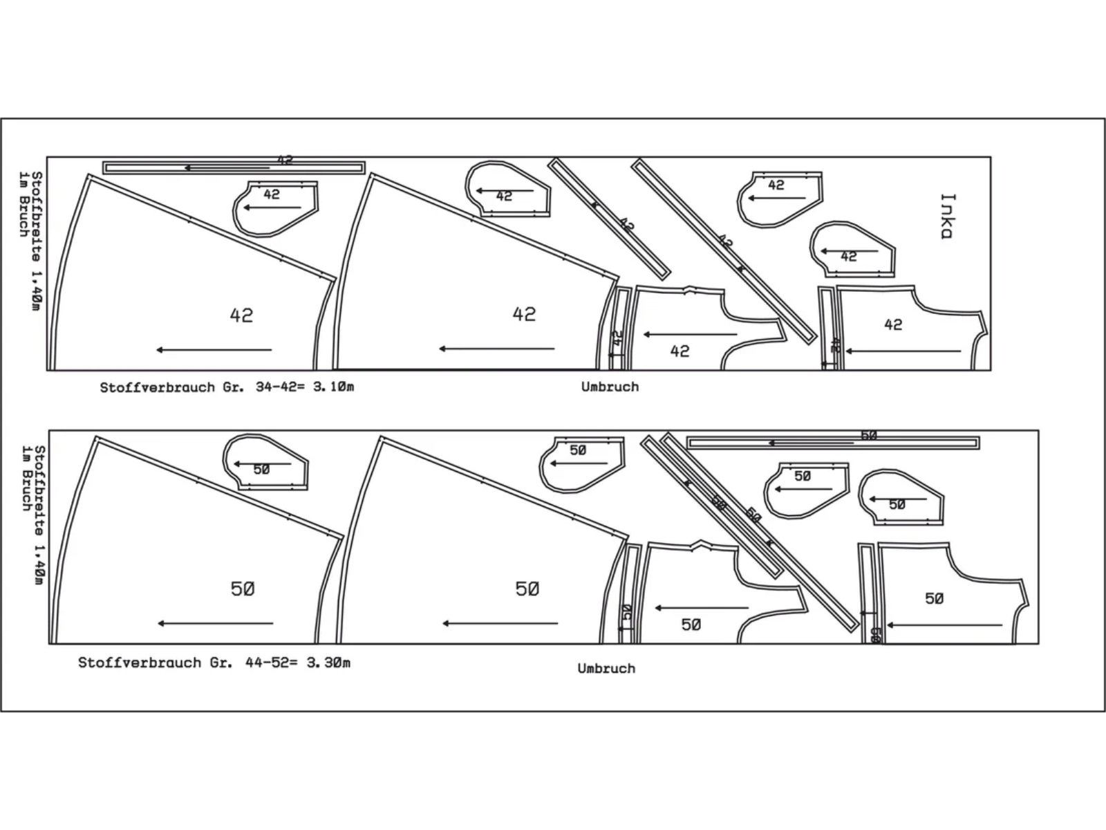 Papierschnittmuster Midi Kleid Inka